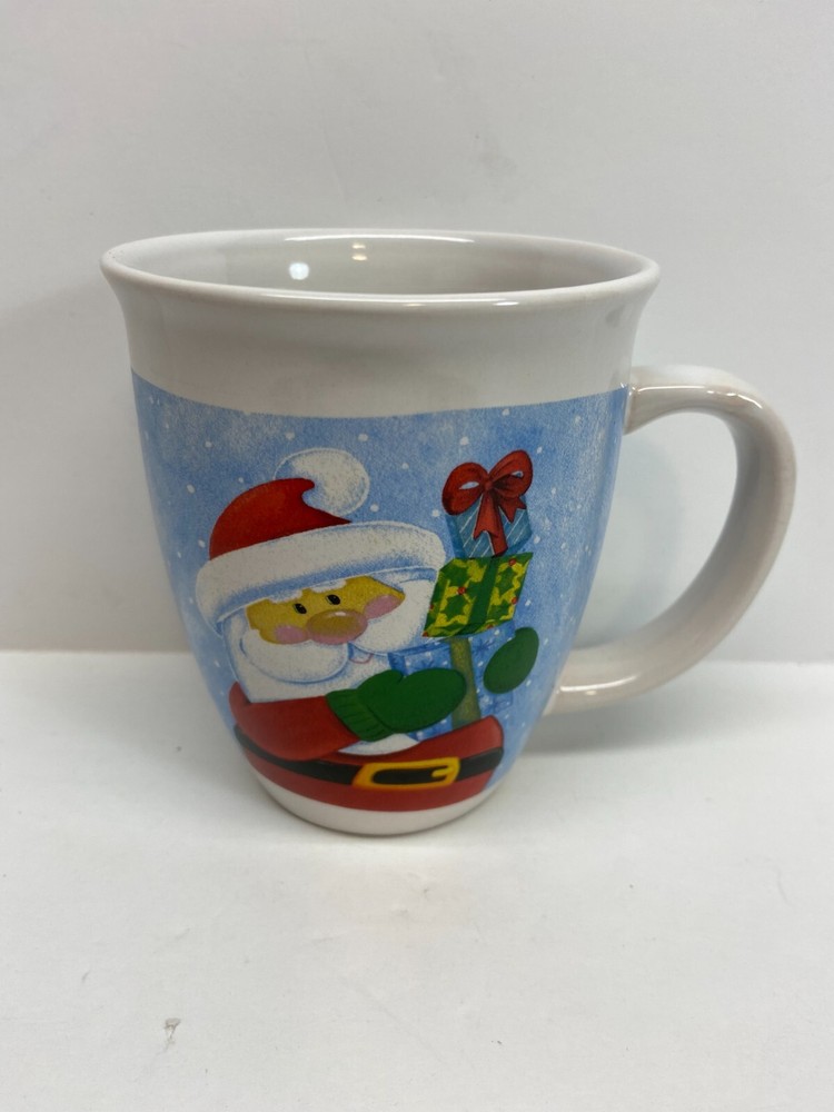 Taza de café vintage de porcelana navideña Royal Norfolk Santa Claus