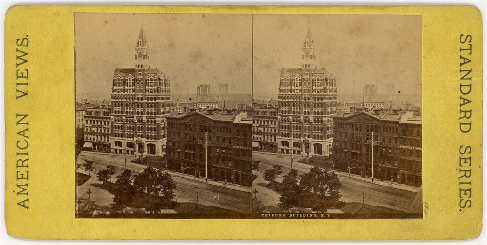 NEW YORK CITY SV - Tribune Building - American Views 1880s