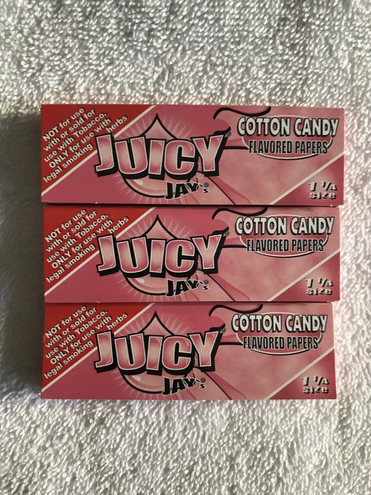 Juicy Jay's Cotton Candy Hemp Rolling Papers 6-Pack Free Shipping Fresh