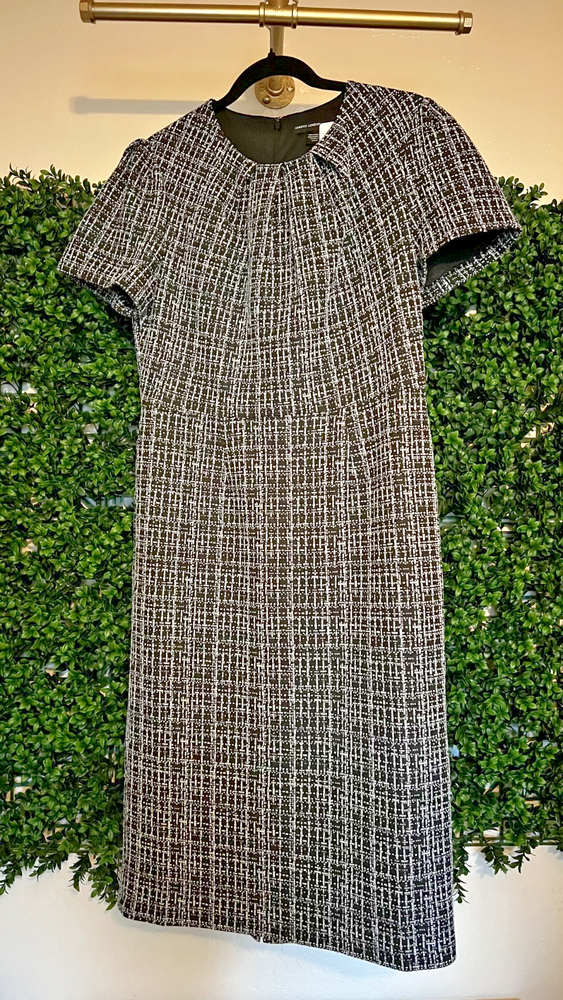 Maggy London Tweed Sheath Midi Dress Size 8
