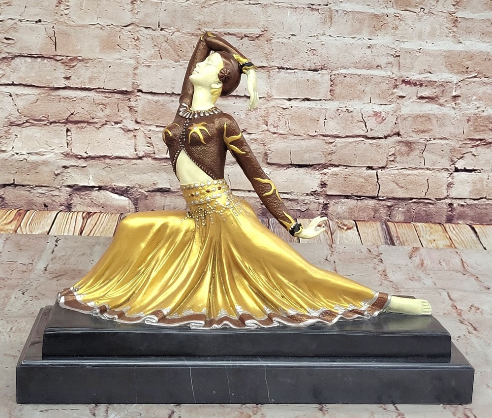 Genuine Bronze Chiparus Belly Dancer Statue - Museum Quality Art