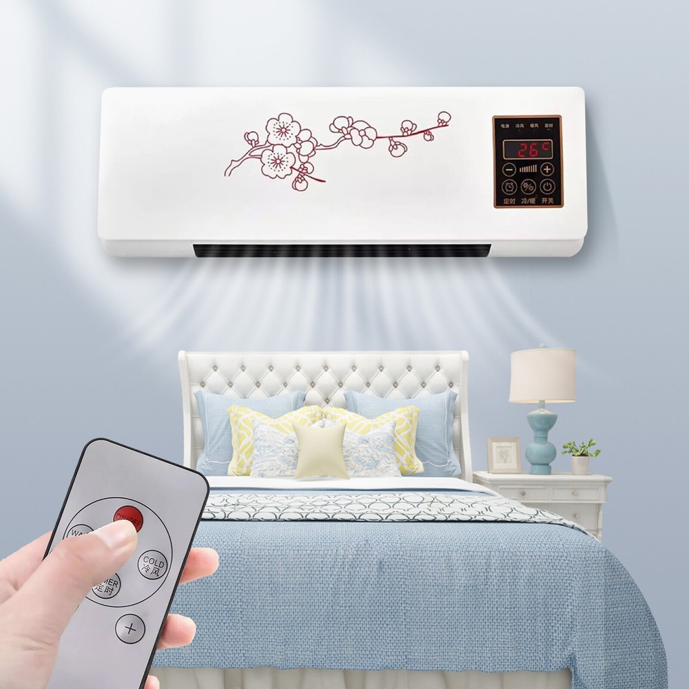 2-IN-1 1800W Portable Wall Mounted Small Fan cooling and Heater dual-use Indoor