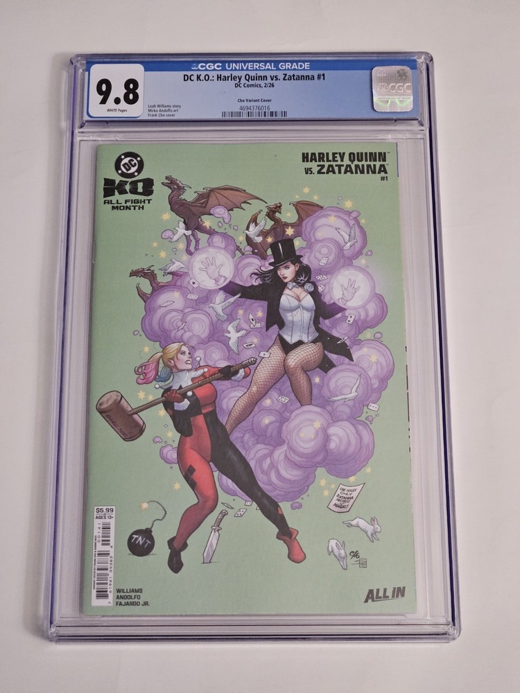 DC Comics DC K.O. Harley Quinn vs. Zatanna #1 CGC 9.8 Cho Variant Cover