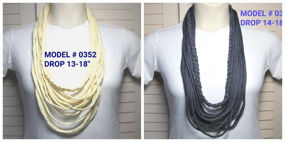 Unique Gift! T-Shirt Yarn Infinity Scarf Fabric Necklace R329.52