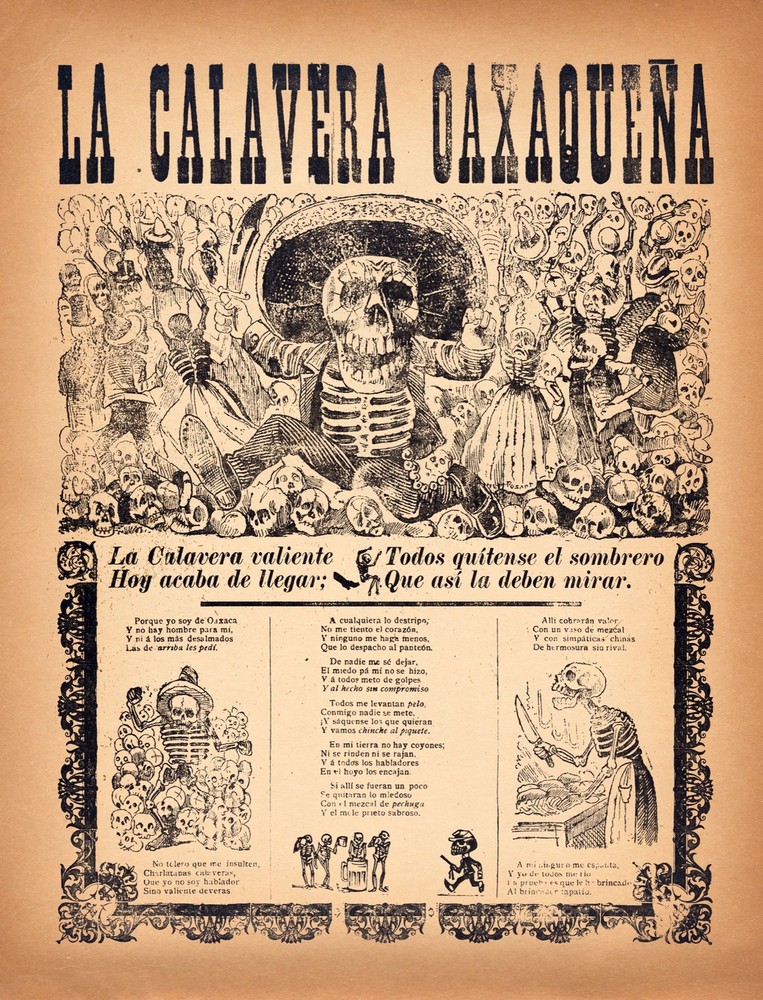 8482.Decoration Poster.Home Room wall interior art design.Calavera Oaxaca.Mexico