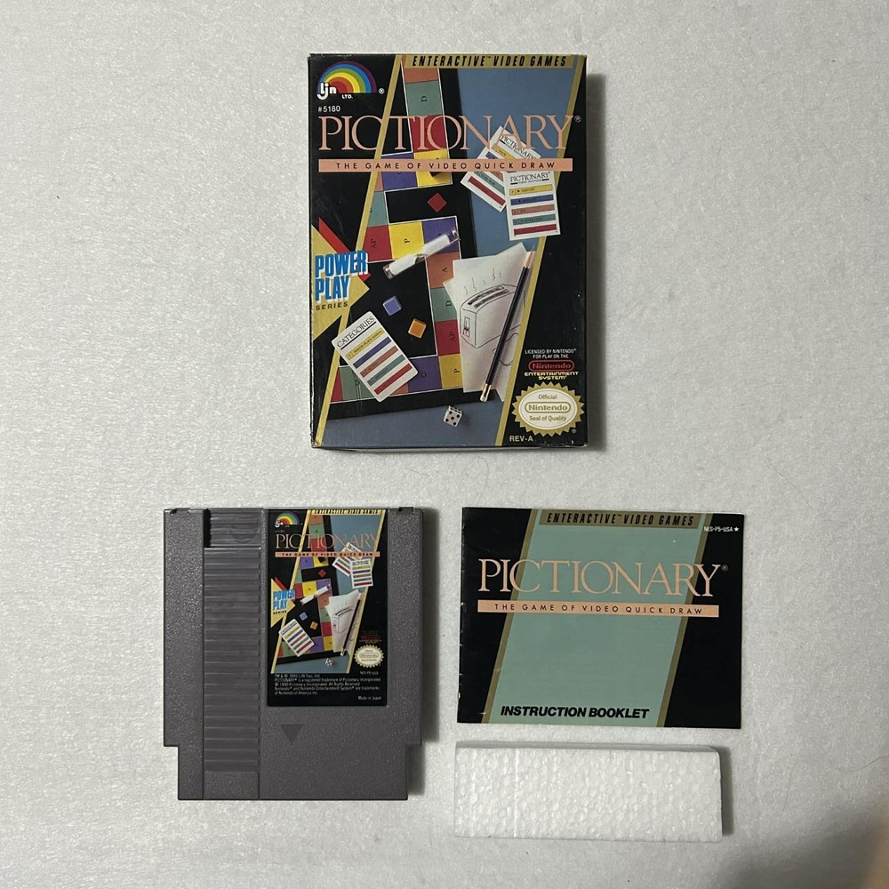 Pictionary (Nintendo Entertainment System, NES, 1990) COMPLETE CIB