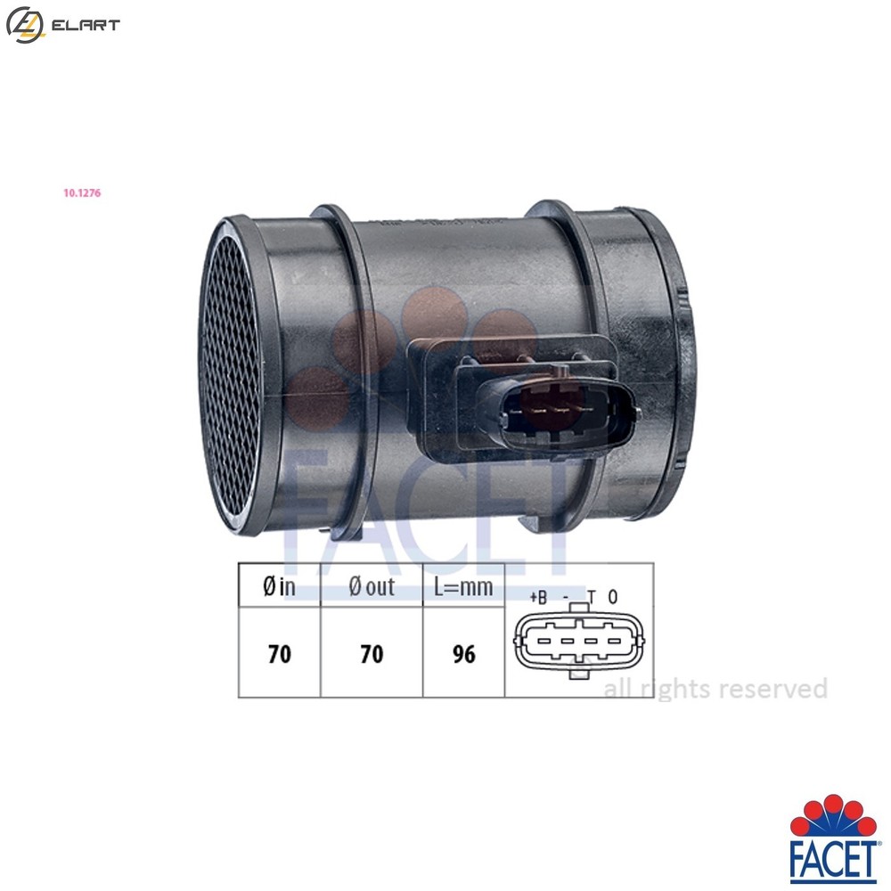 MASS AIR FLOW SENSOR 10.1276 FOR CADILLAC ALFA ROMEO SUZUKI SX4/CLASSIC  FIAT