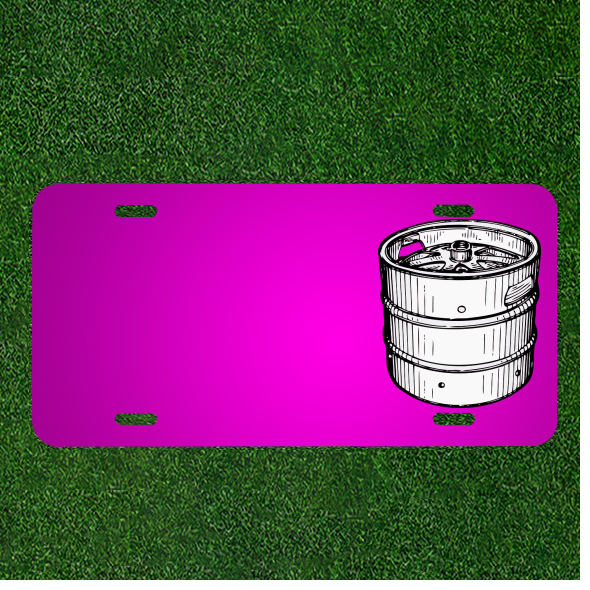 Custom Personalized Car License Plate With Add Names To Container Keg Barrel