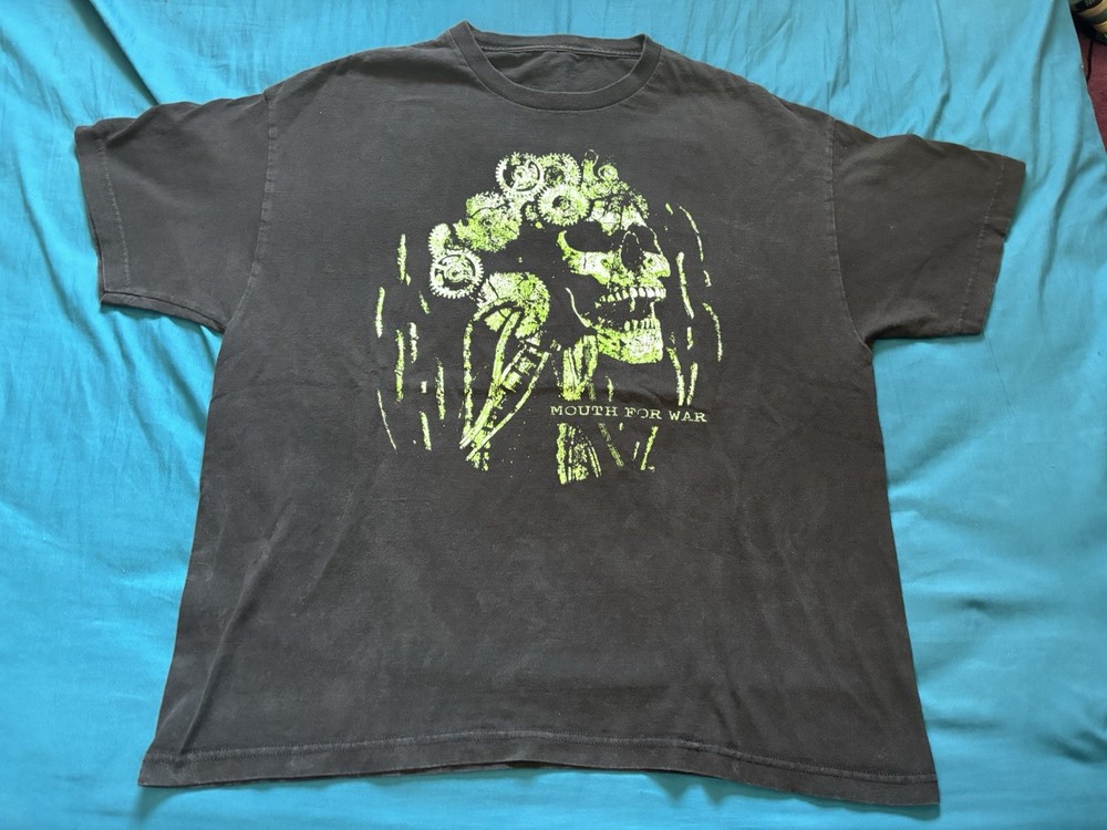 Pantera Shirt Mens 2XL Black Mouth For War Skull Gear Graphic Metal Rock Vintage