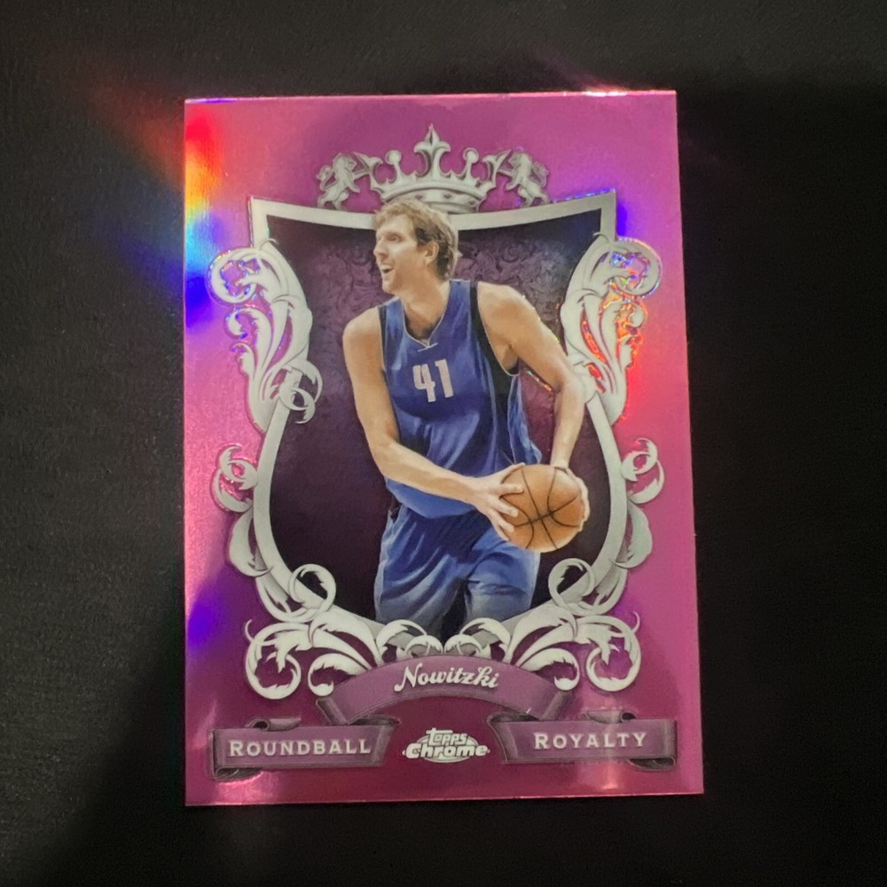 2023-24 Topps Chrome - Roundball Royalty #RR-4 Dirk Nowitzki, Pink Refractor