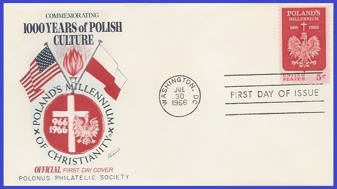 USA6 #1313 U/A FLEETWOOD FDC   Polish Millennium