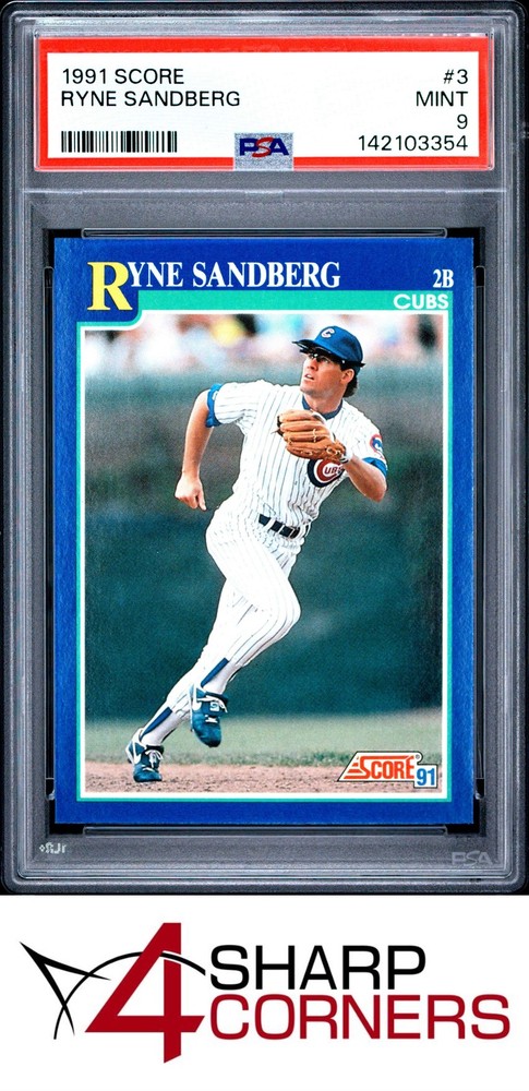 1991 Score #3 Ryne Sandberg Cubs Hof Psa 9Get unbeatable industry-low consignment rates at 4SC!