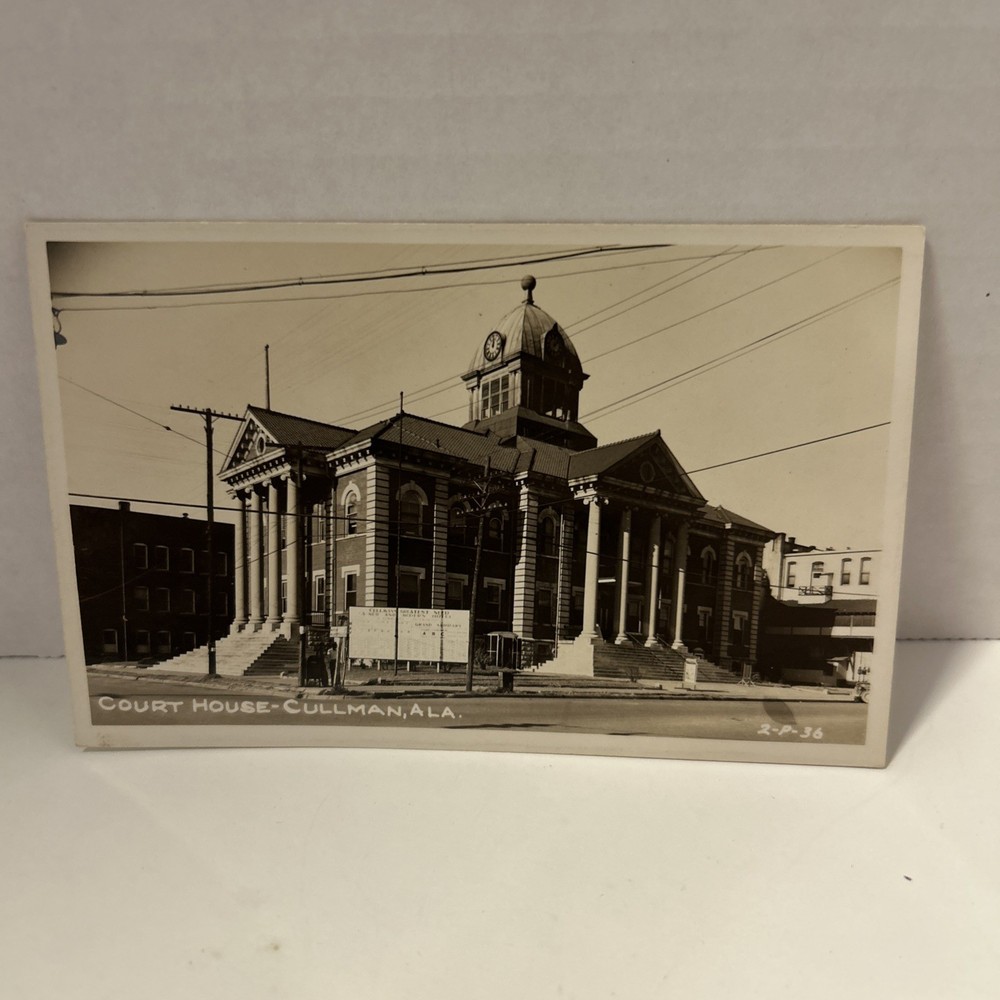 Vintage Courthouse Postcard Cullman Alabama