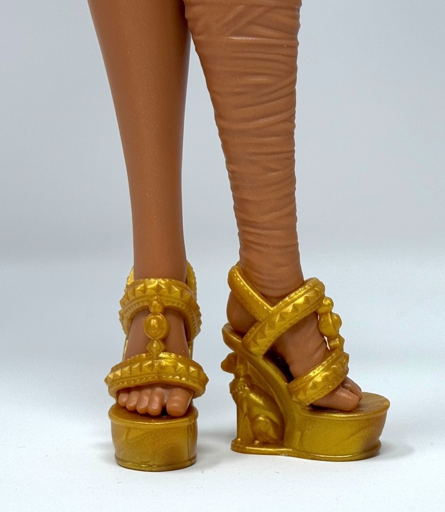 Monster High G3 Self Scare Day Cleo De Nile Doll Outfit Shoes Cat Wedge Sandals