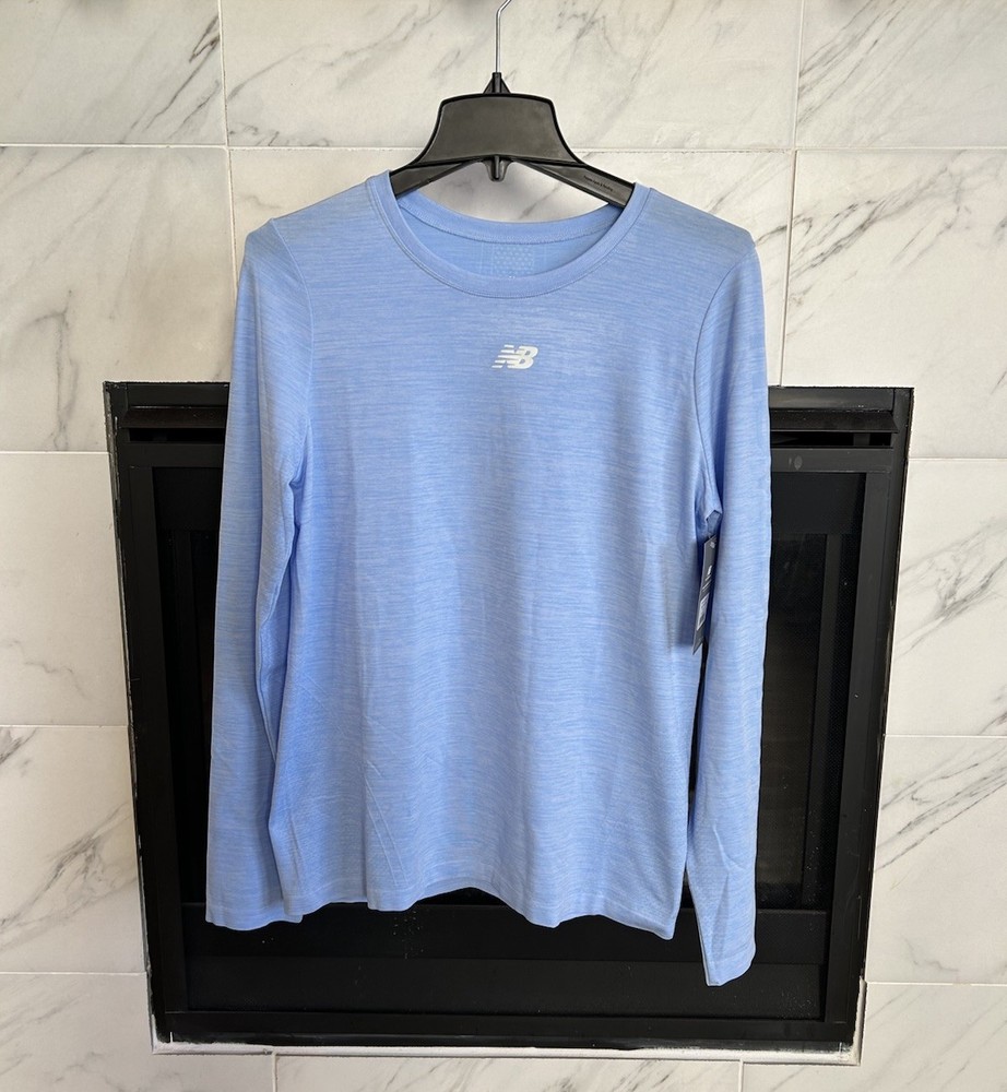 New! New Balance Women’s Long Sleeve Athletic Shirt Blue Running