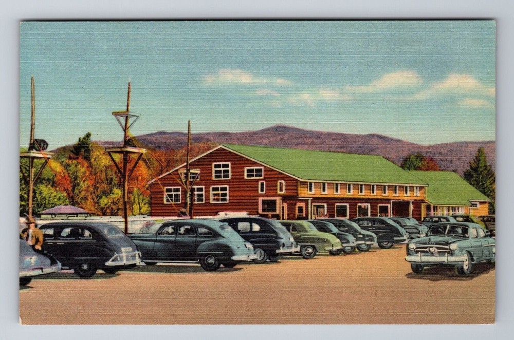 North Woodstock NH-New Hampshire, Clarks Trading Post, Vintage Postcard
