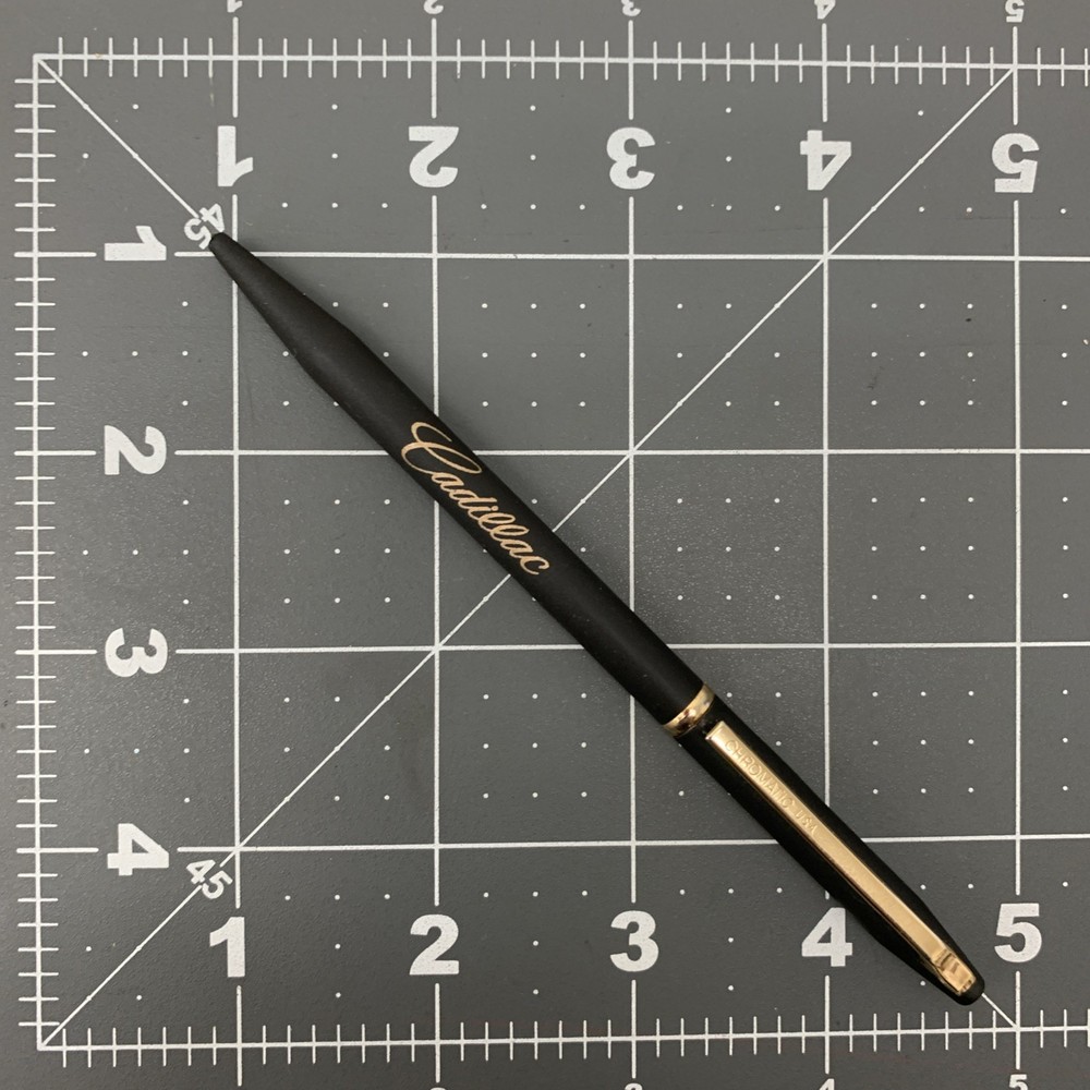 Vintage Cadillac Gold Chromatic USA Twist Pen Classic Car Luxury *needs Ink