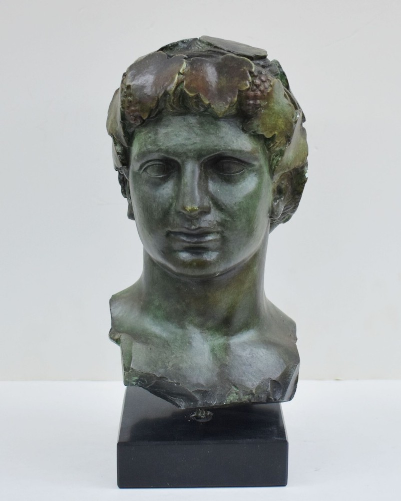 Dionysus Bust sculpture - Greek Mythology God of Wine Ritual Madness and ecstasy