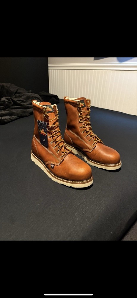 Thorogood Steel Toe Work Boots 12 EEE Wide Wedge Sole