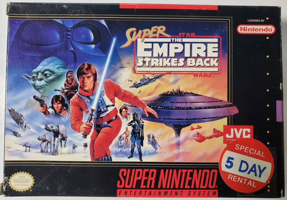 Super Nintendo SNES Super Star Wars Empire Strikes Back Game Cib