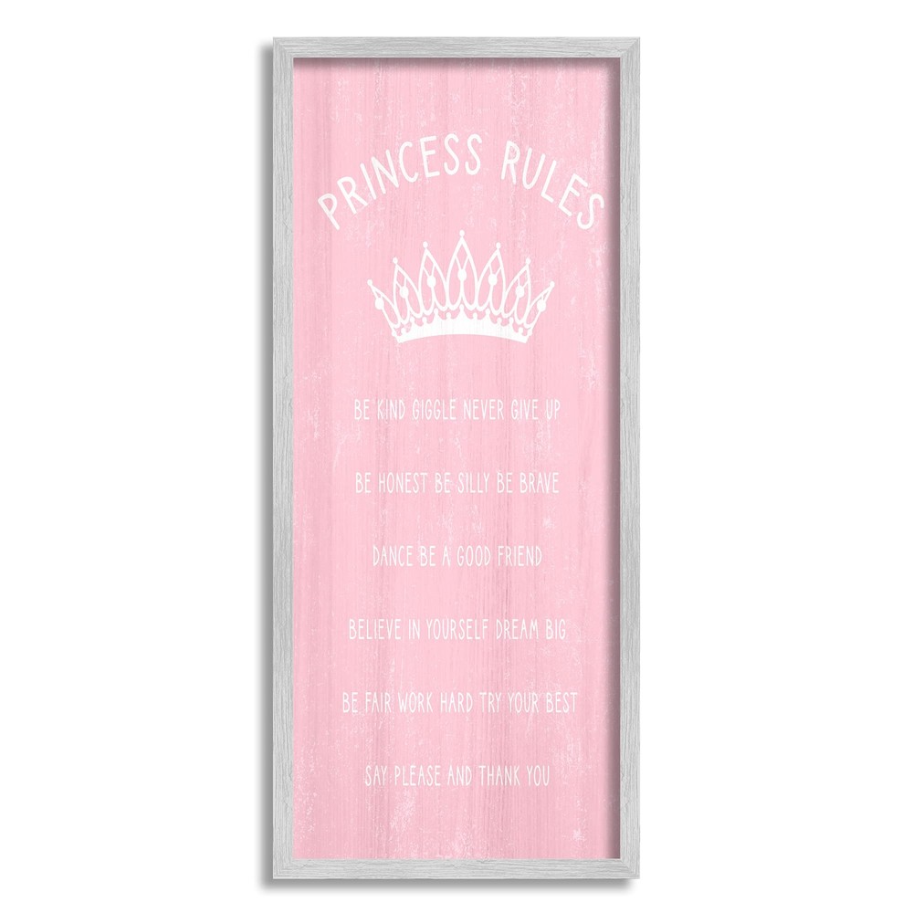 Pink Princess Rules Sign Motivational Phrases Listed, Designed by Daphne Pols...