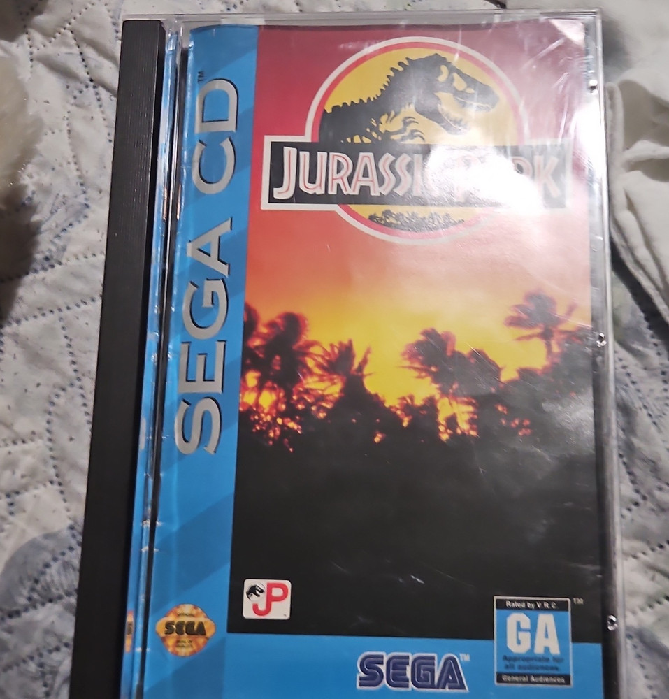 SEGA Jurassic Park Sega CD Action Adventure QSound Manual Included 1993 NTSC-U/C