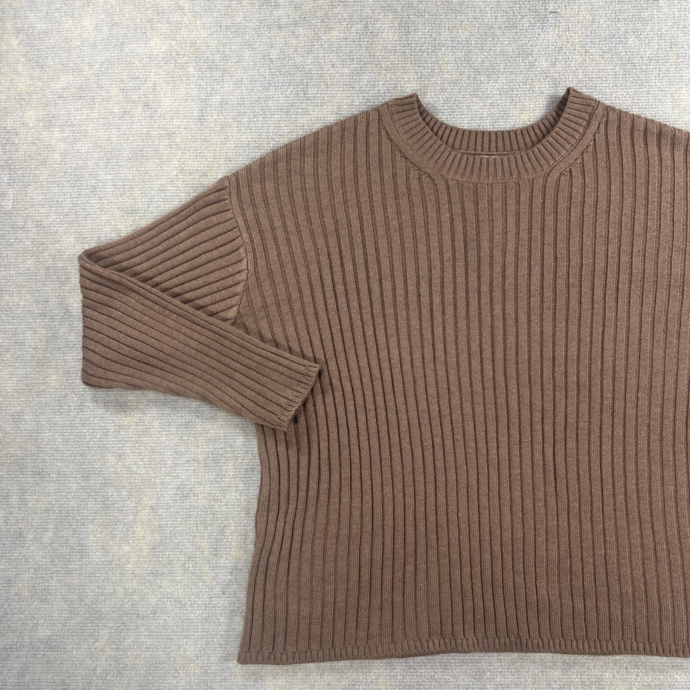 Jessica Simpson Women's Ribbed Sweater, Brown, Size XXL