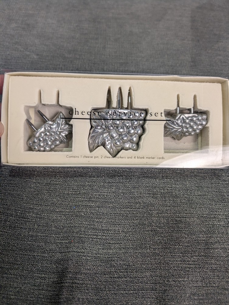 Pier 1 Cheese Service Set Aluminum Serving Party Charcuterie in Box