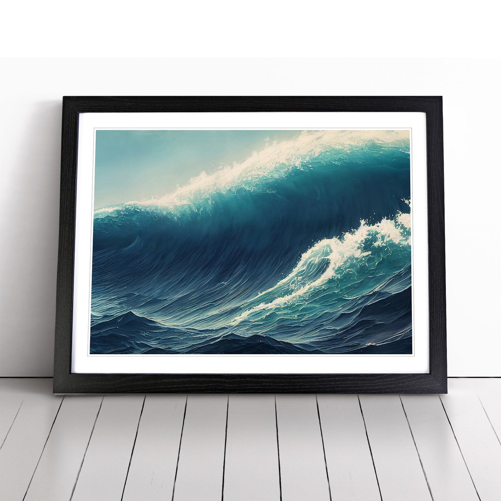 The Ingenious Ocean Wave Wall Art Print Framed Canvas Picture Poster Decor