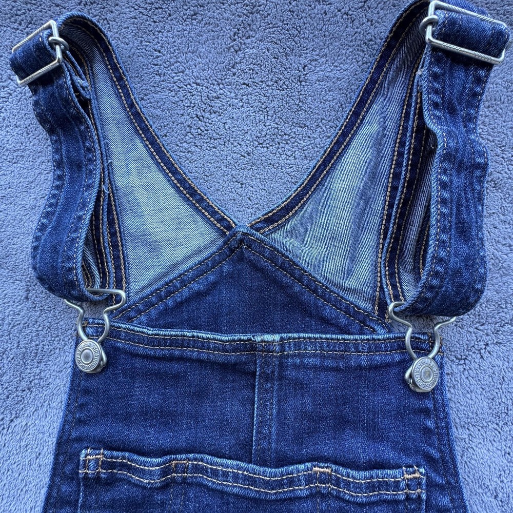 Levi's Overalls Womens 28 Blue Denim Skinny Bib Adjustable Straps YKK Side Zip