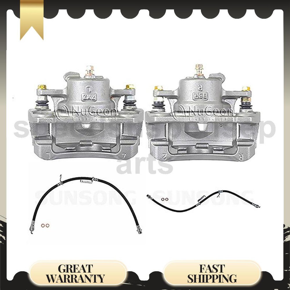 Front Brake Caliper Set with Hose 4pcs for Toyota RAV4 2.5L