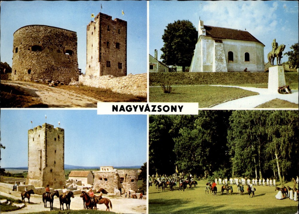 Castle Nagyvazsony Hungary vintage postcard h754