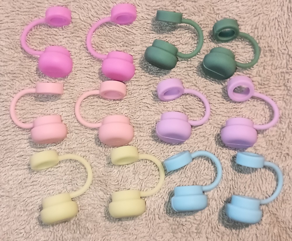 Stanley Cup Silicone 6 Colors Straw Toppers For 30 & 40oz 12 Count