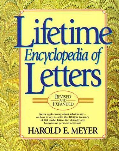 Lifetime Encyclopedia of Letters Hardcover by Harold E Meyer 1999 Edition