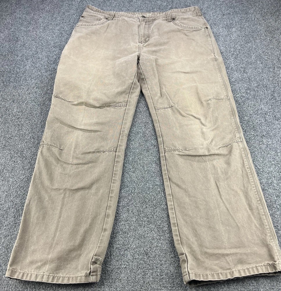 Eddie Bauer Canvas Pants Men’s 38x32 Khaki Beige Relaxed Straight Utility