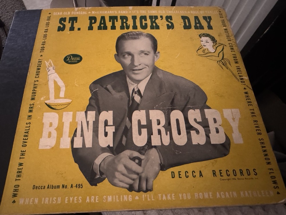 Bing Crosby St Patricks Day Decca Album A-495 Vintage 78 RPM Record Set 1946