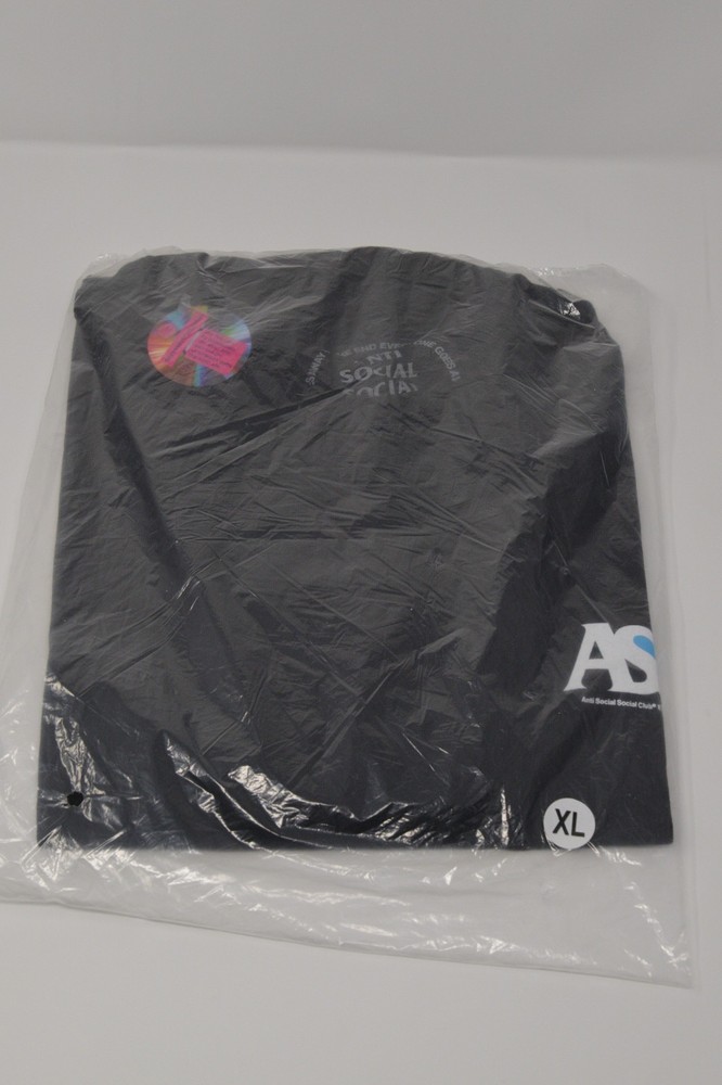 Anti Social Social Club Negative Space Tee - Black- Size XL - ASSC22 NWT