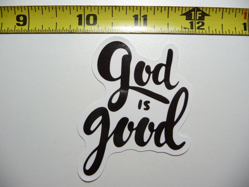 Inspirational Christian Decal Sticker - God Is Good Motivational Church Art
