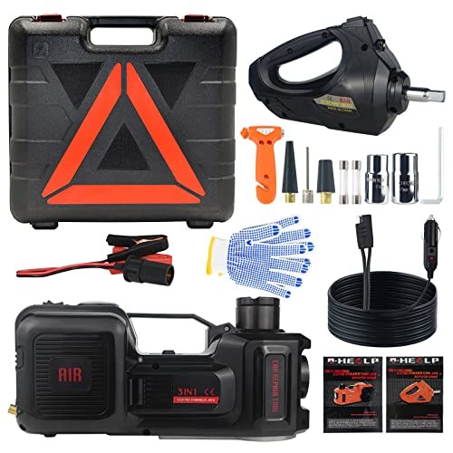 5Ton Electric Car Jack Kit with Impact Wrench & Tire Inflator for Car, SUV, MPV