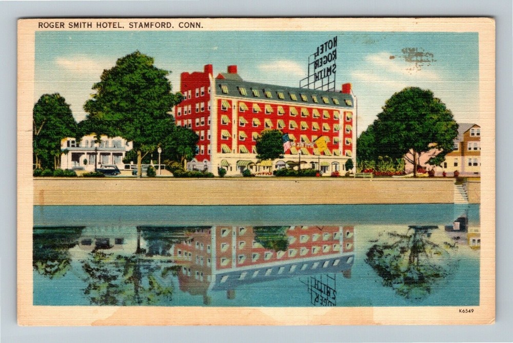 Stamford CT-Connecticut, Roger Smith Hotel, Exterior Vintage Postcard