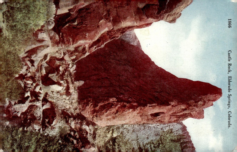 C1910 Castle Rock Eldorado Springs Colorado Scenic Rock Formation Litho Postcard
