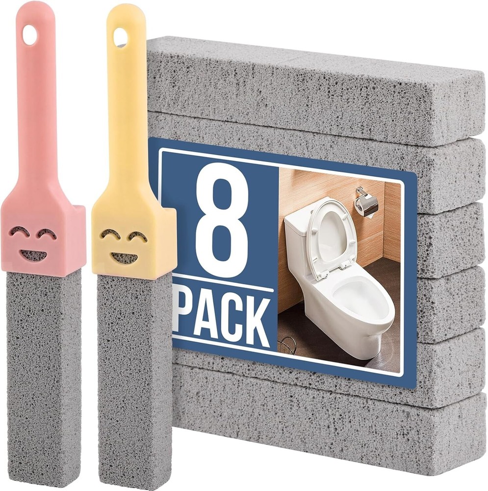 8 Pack Pumice Stones for Deep Cleaning Toilets Bathrooms Kitchens Pools