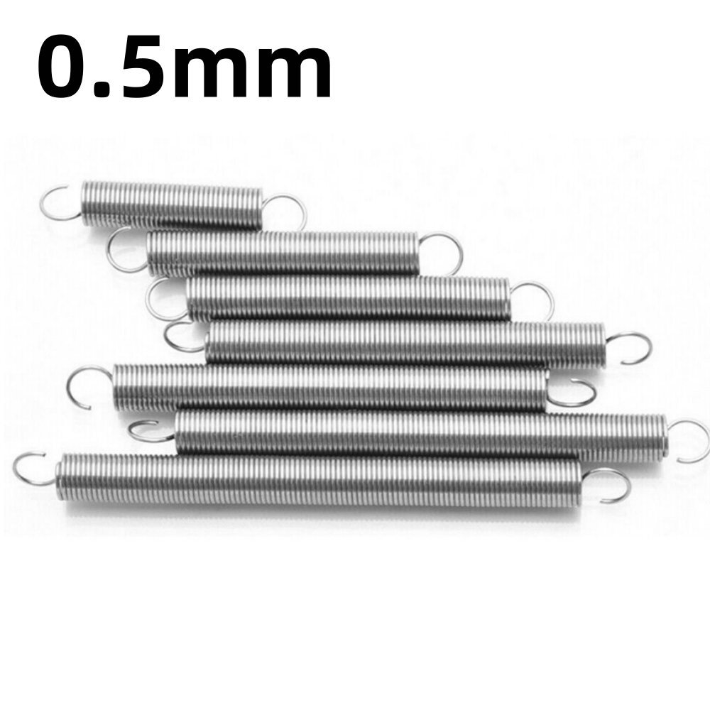 15mm-300mm 0.5mm Stainless Steel Hook Extension Tension Springs