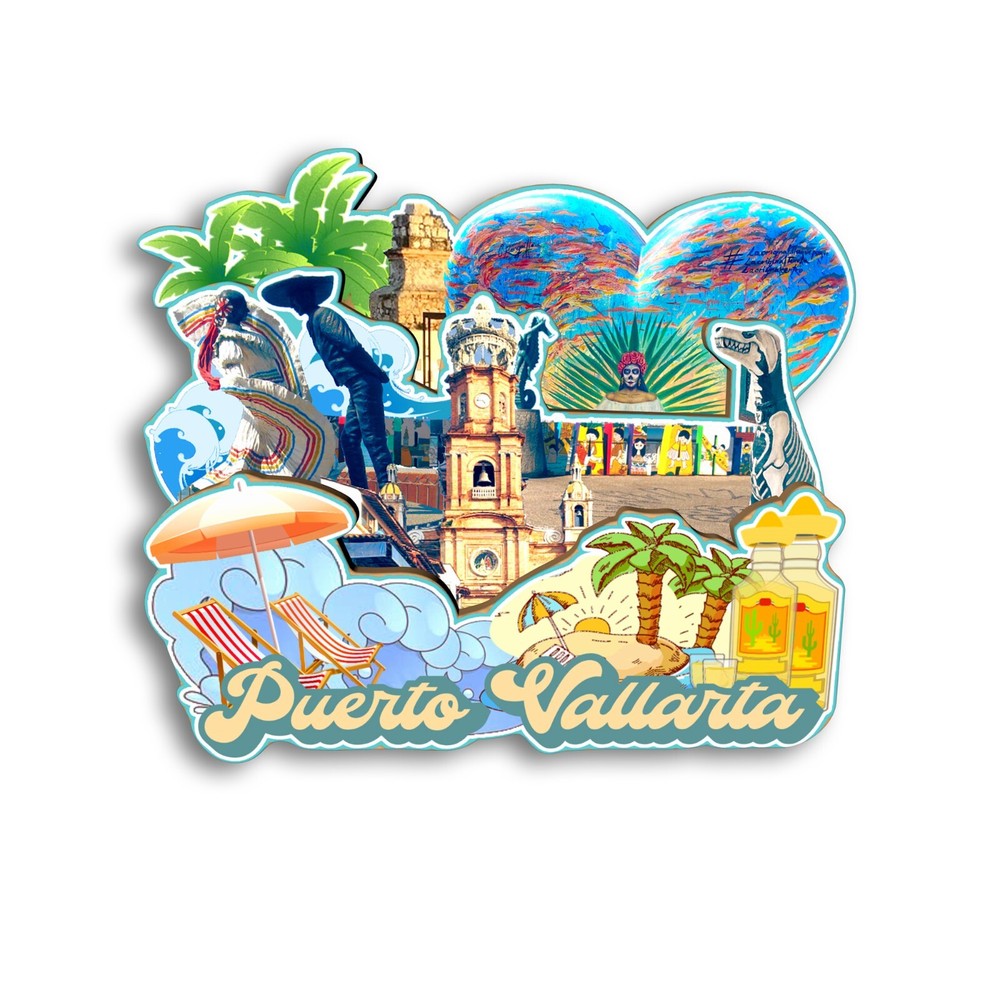 Puerto Vallarta Mecico USA Refrigerator magnet 3D travel souvenirs wood