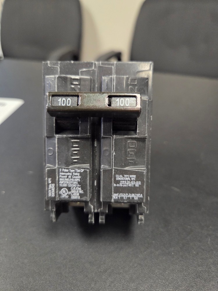 Siemens Q2100 - 100 Amp 2 Pole  Circuit Breaker - BRAND NEW NEVER USED!!!