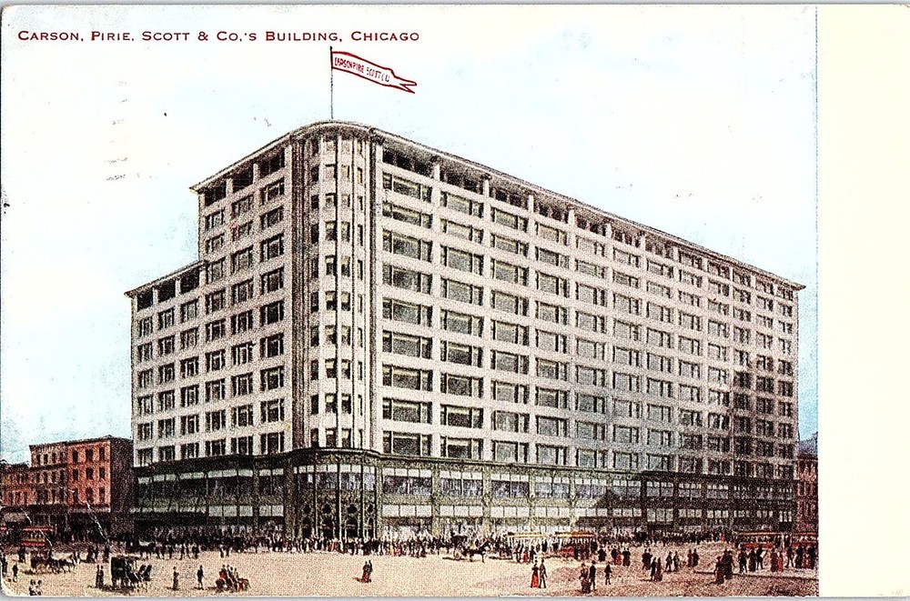 Postcard BUILDING SCENE Chicago Illinois IL m/09 AI2926