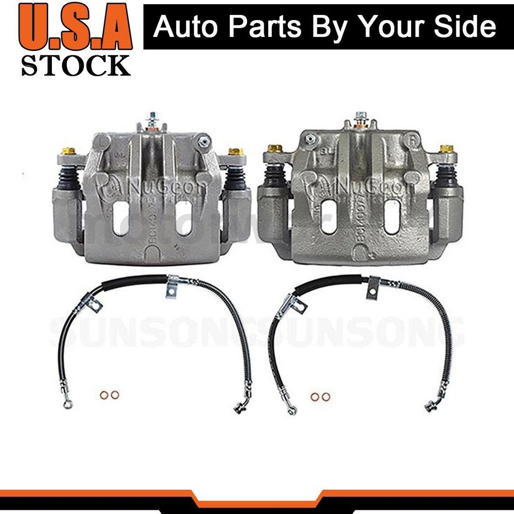 Front Brake Hose Line wtih Calipers Fits 2003 Kia Sorento 2004 Kia Sorento_