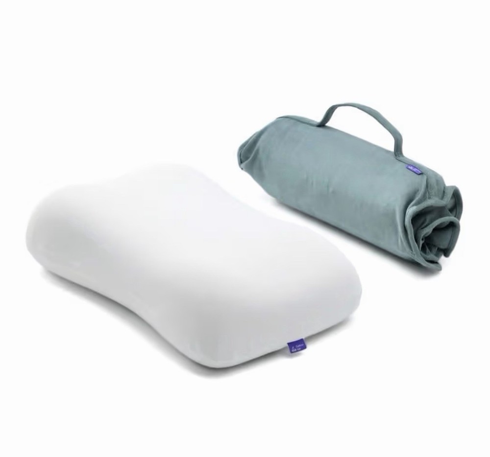 Travel Deep Sleep Pillow by Cushion Lab Memory Foam Neck Pillow Green READ