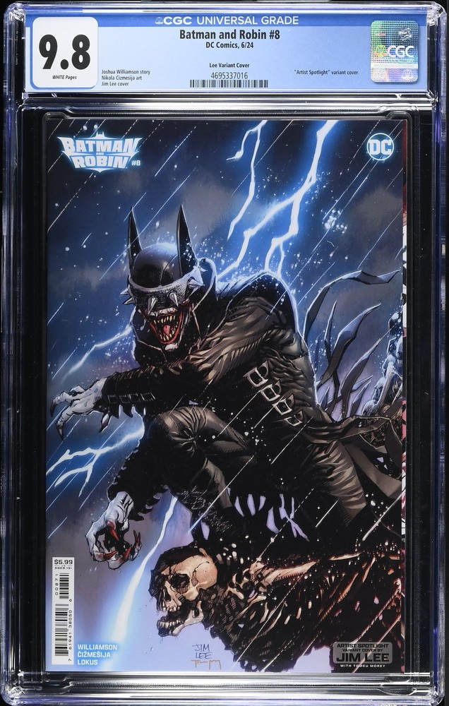 Batman and Robin 8 CGC 9.8 Jim Lee Variant Cover