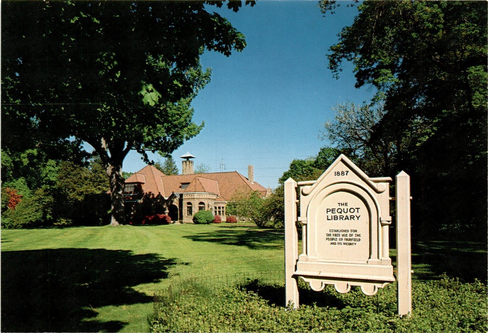 Pequot Library, Southport, Connecticut, Henry Richardson, Colonial New Postcard